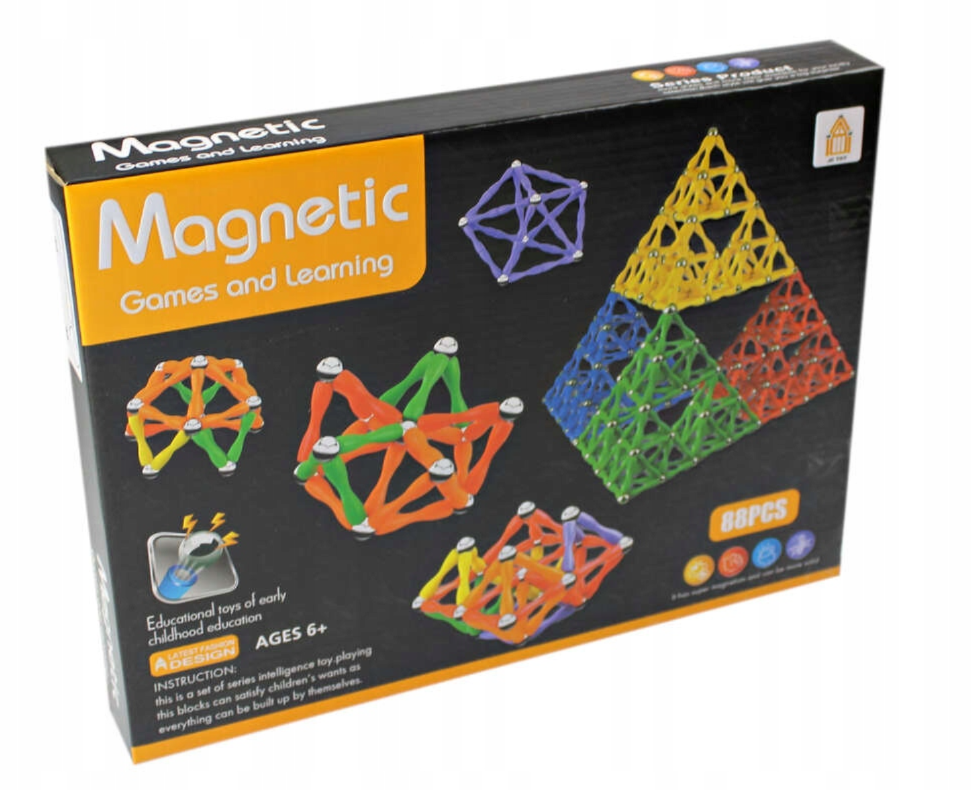 Juguete didactico armable magnético 88pc