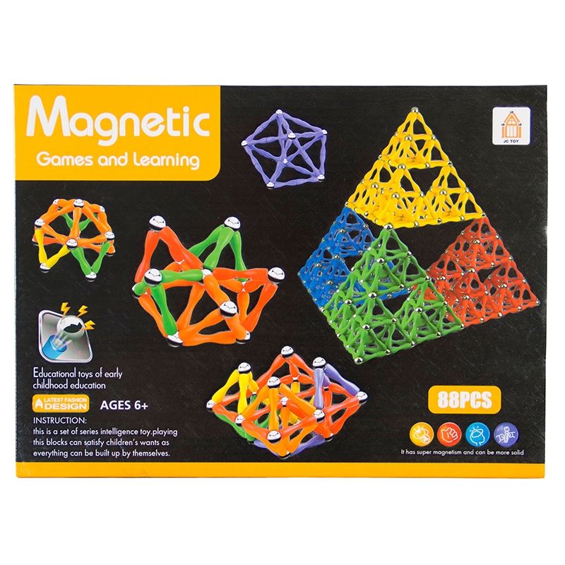 Juguete didactico armable magnético 88pc